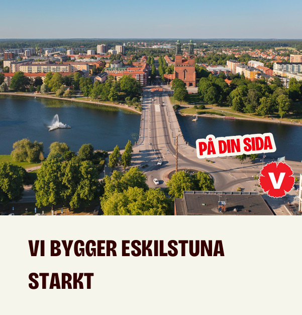 Glada Vänsterpartister som gör V-tecknet